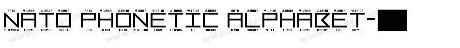 Nato Phonetic Alphabet字体转换